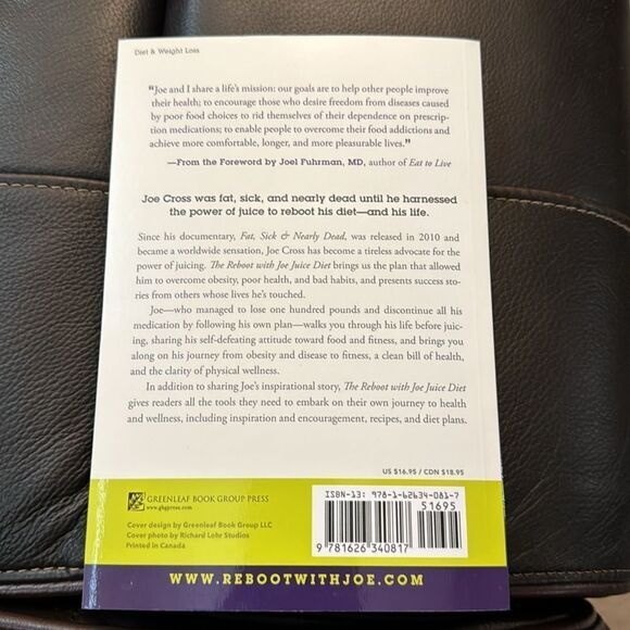 The Reboot with Joe. Juice Diet. By Joe Cross. Great book to restart your diet - Picture 4 of 4